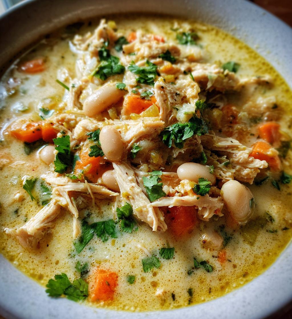 creamy crockpot white chicken chili