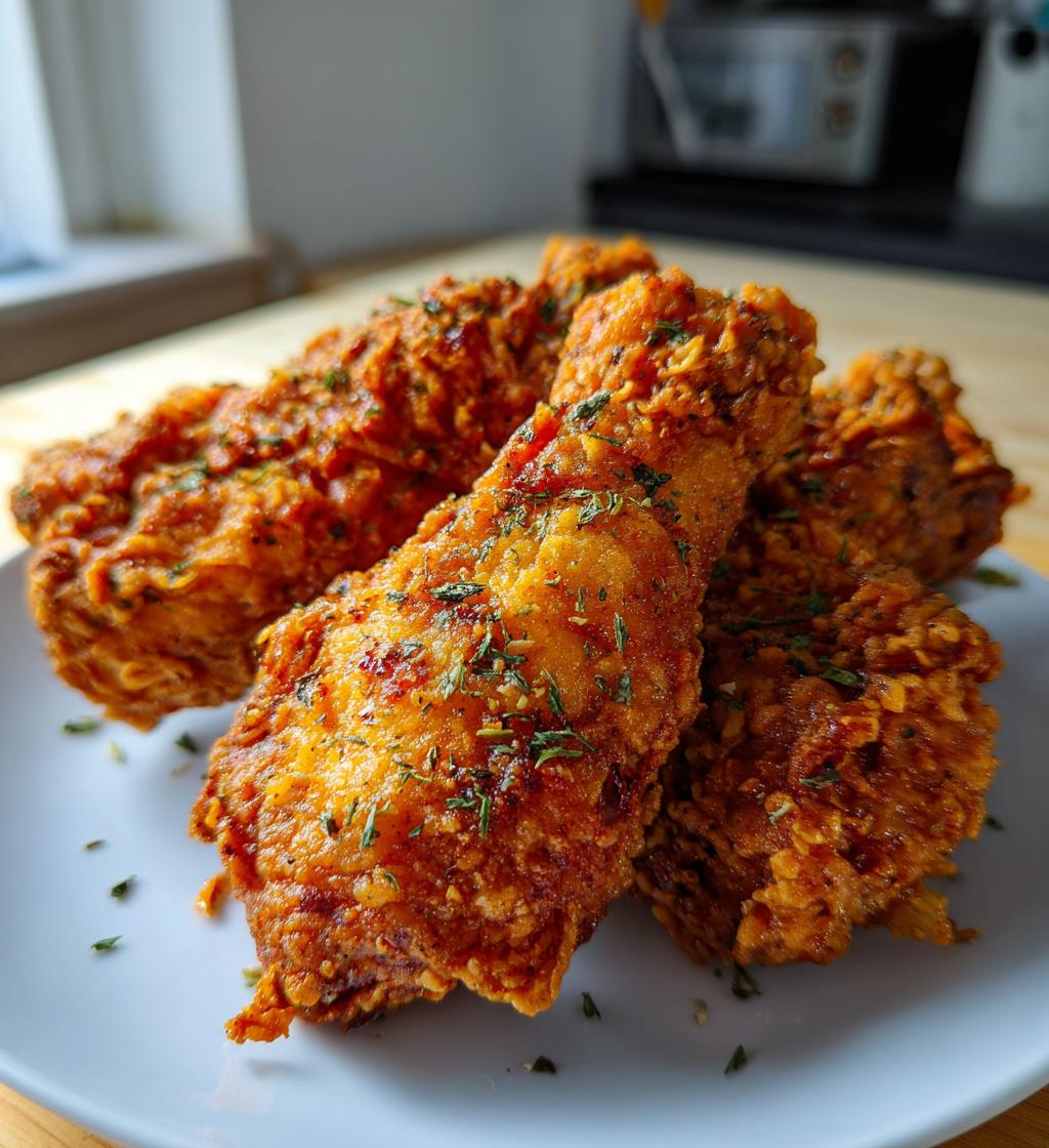crispy juicy fried chicken