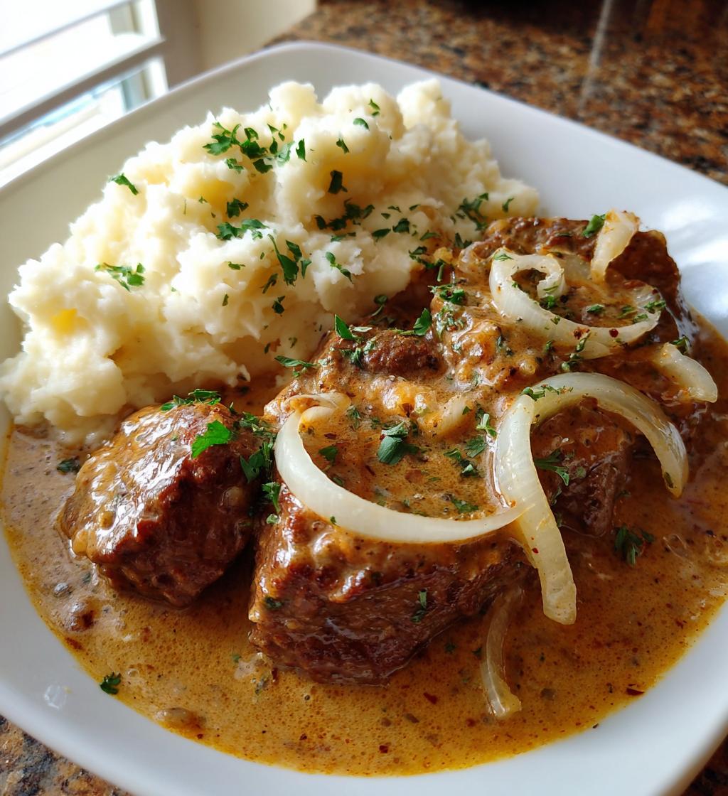 crock pot cube steak recipe with cream of celery - detail 1