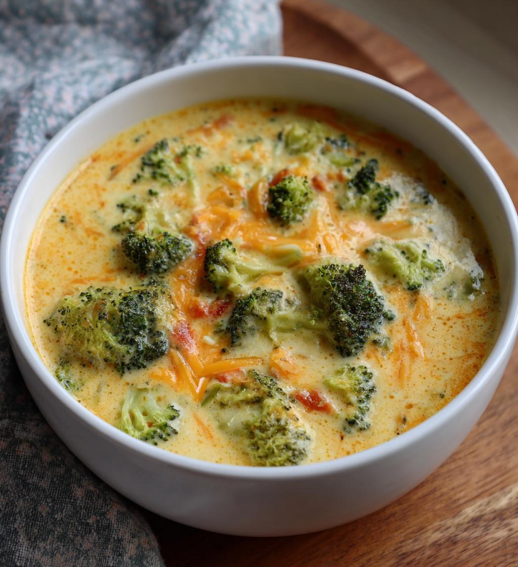 crockpot broccoli cheddar soup