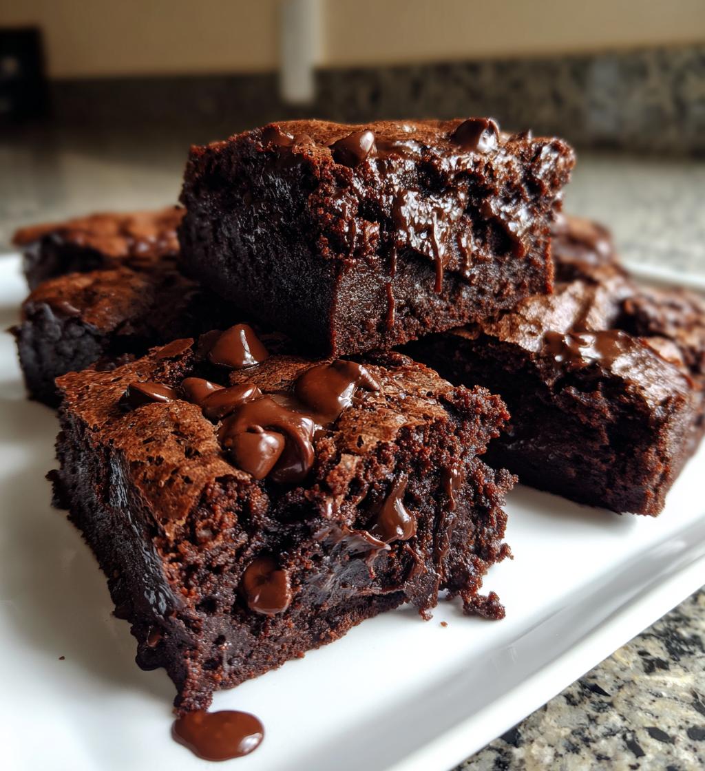 decadent double chocolate brownies