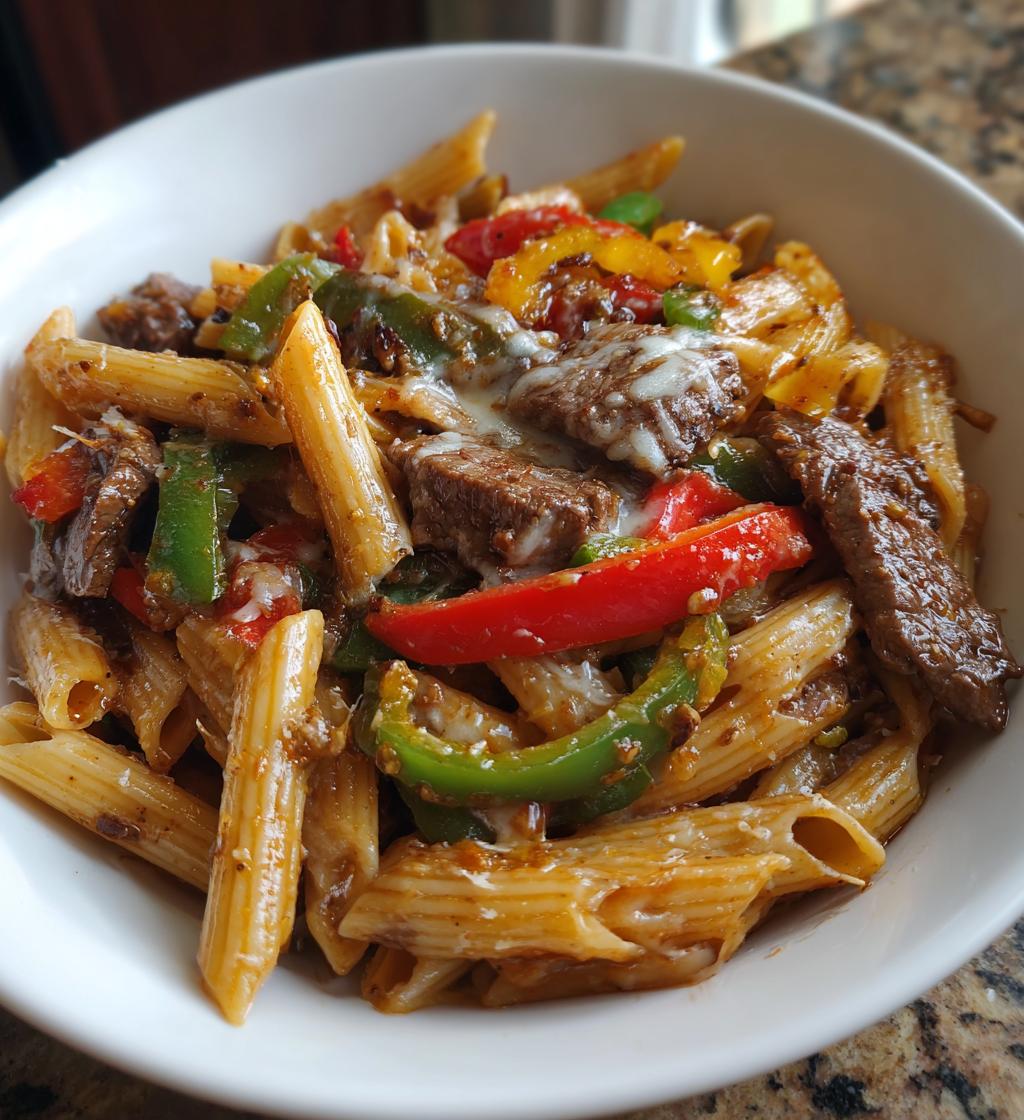 delicious philly cheese steak pasta recipe for family dinners