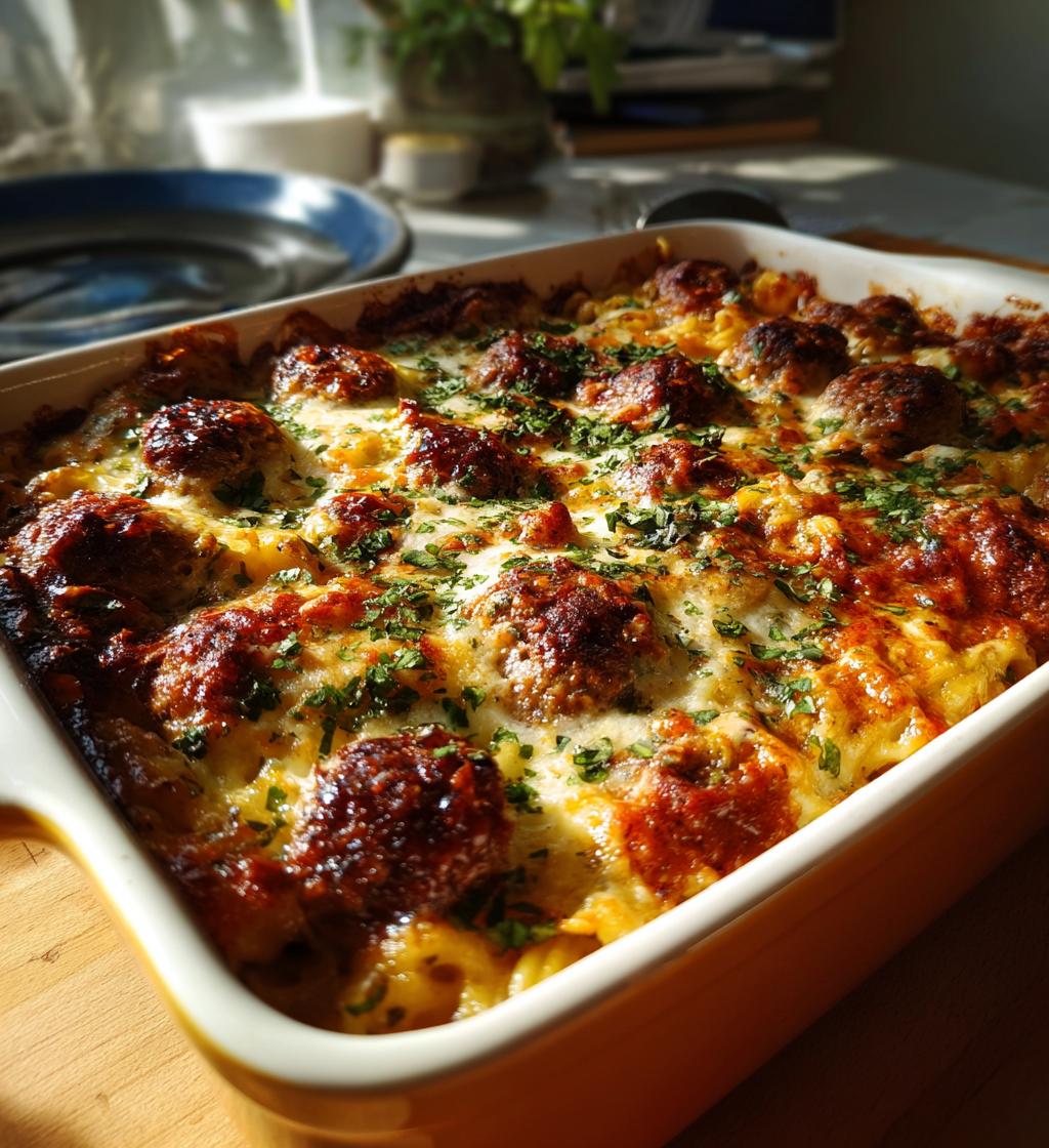 dump and bake meatball casserole