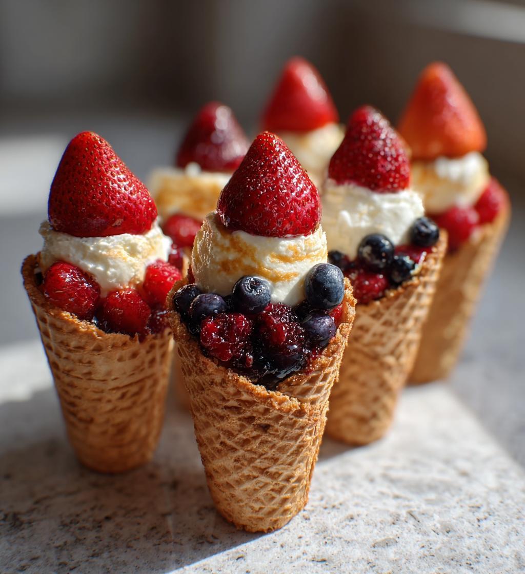 each cobbler cheesecake cones