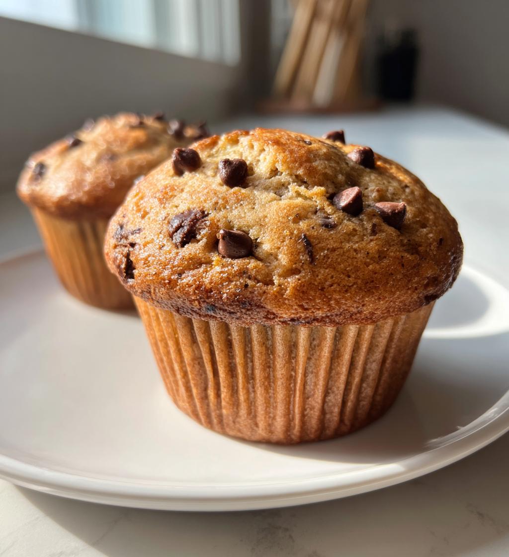 easy banana chocolate chip muffins recipe - detail 1