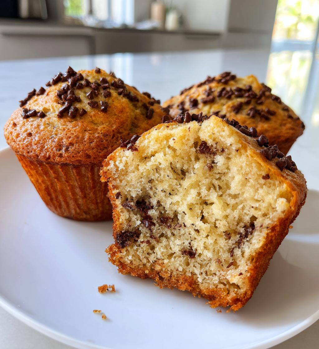 easy banana chocolate chip muffins recipe