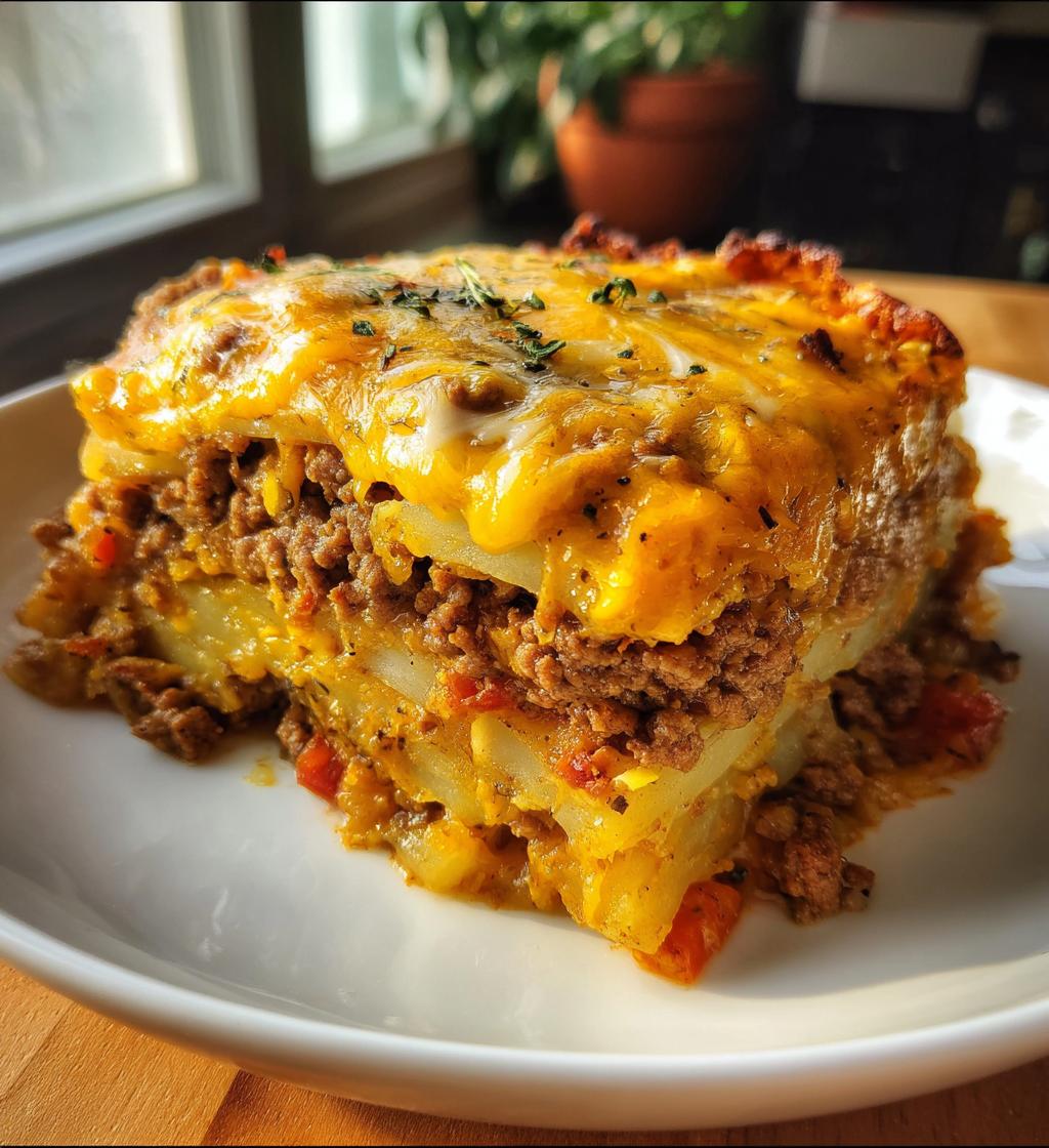 easy hamburger potato casserole