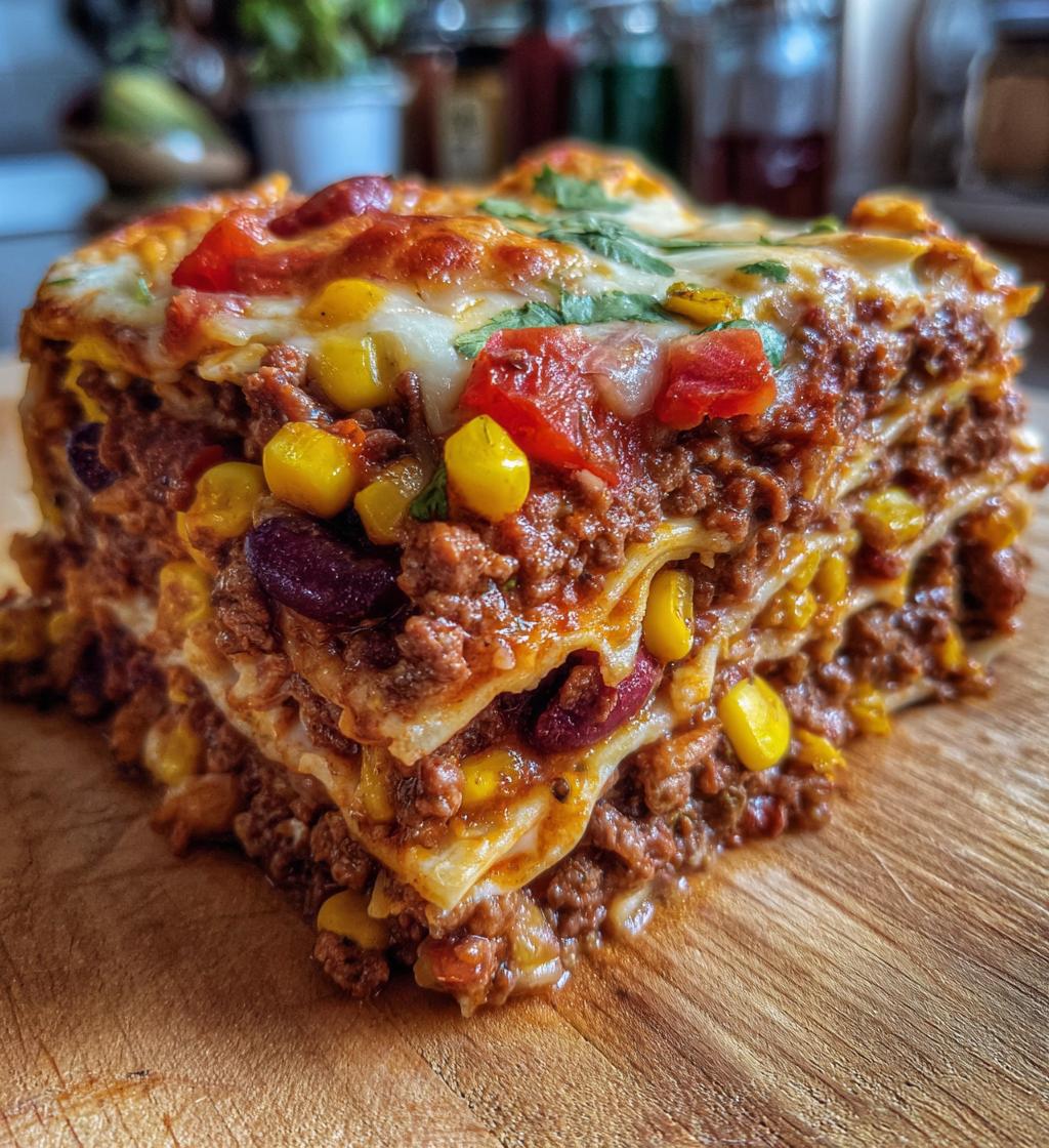easy mexican taco lasagna