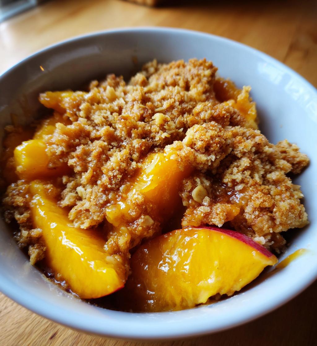 easy peach crisp recipe - detail 1