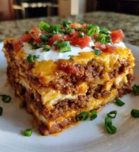 easy taco lasagna