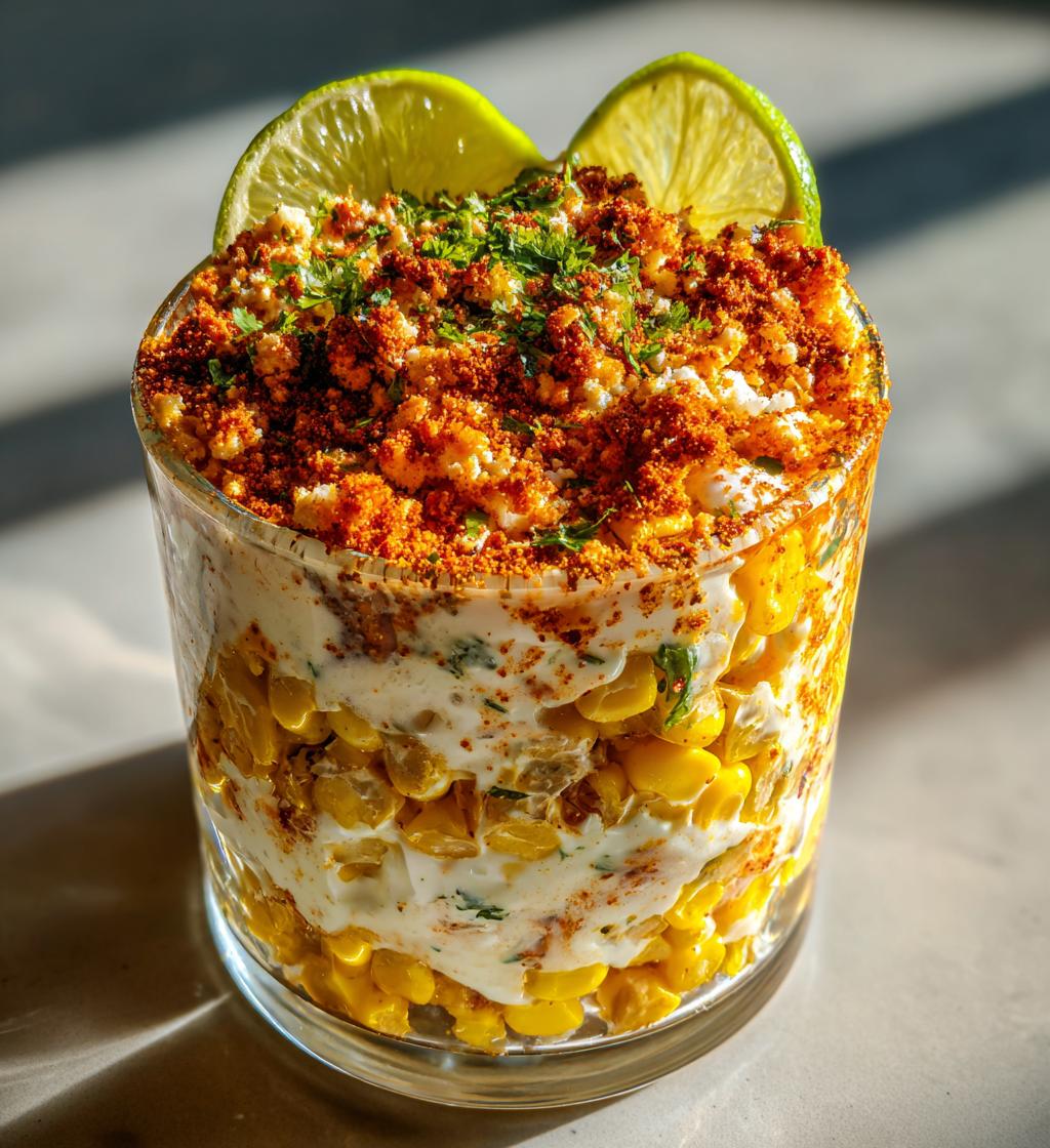 elote en vaso corn in a cup