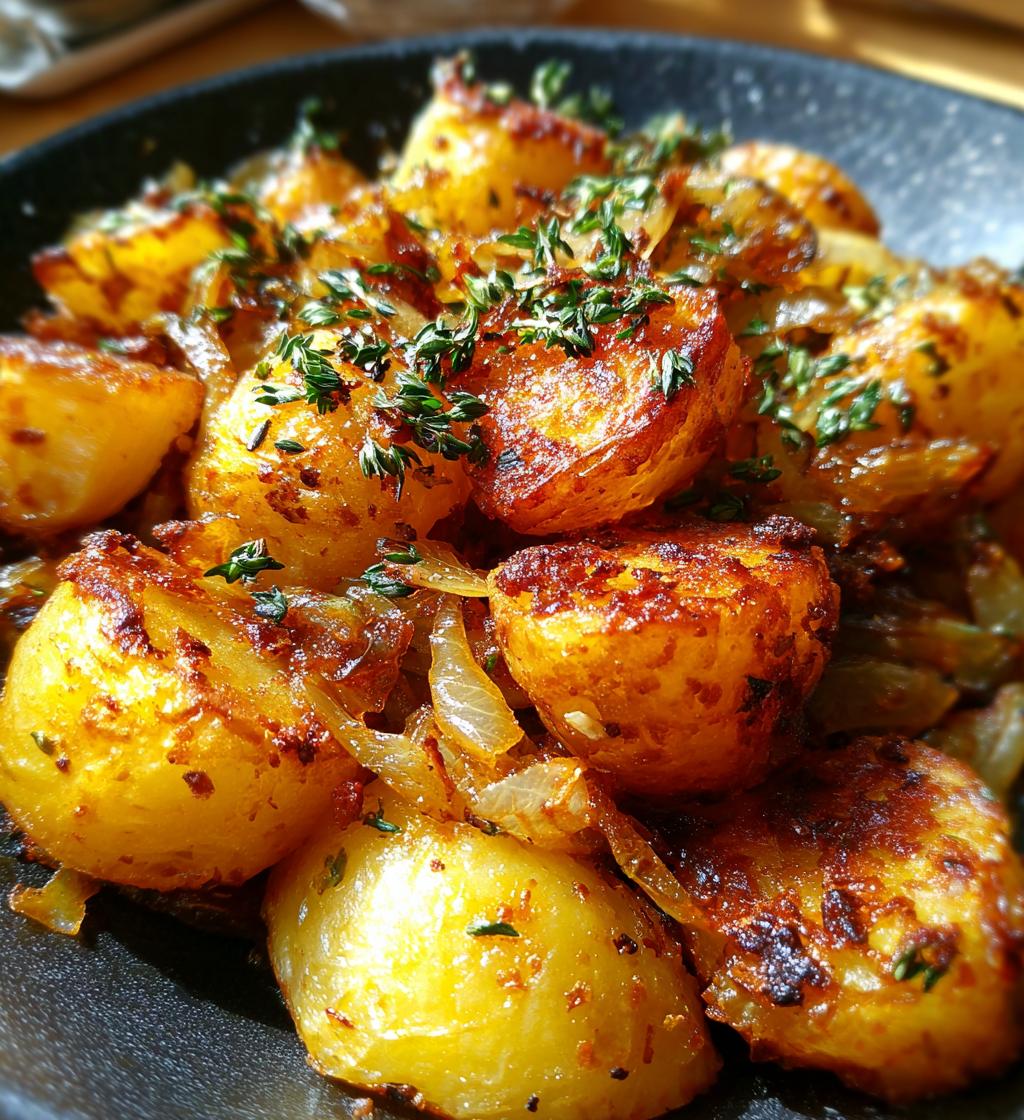 fried potatoes and onions - detail 1