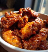 fried wing flats drizzled with honey lemon pepper