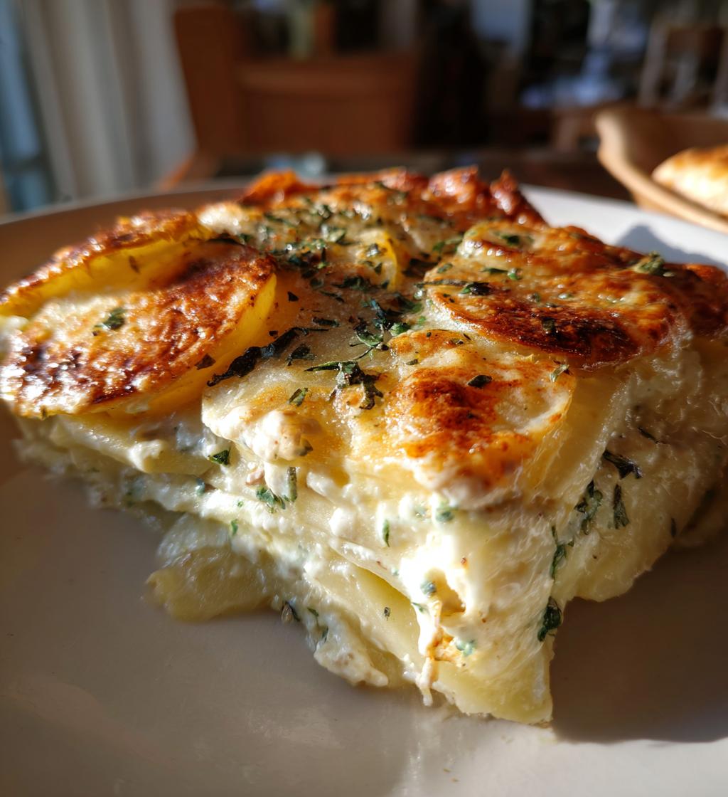 garlic basil scalloped potatoes
