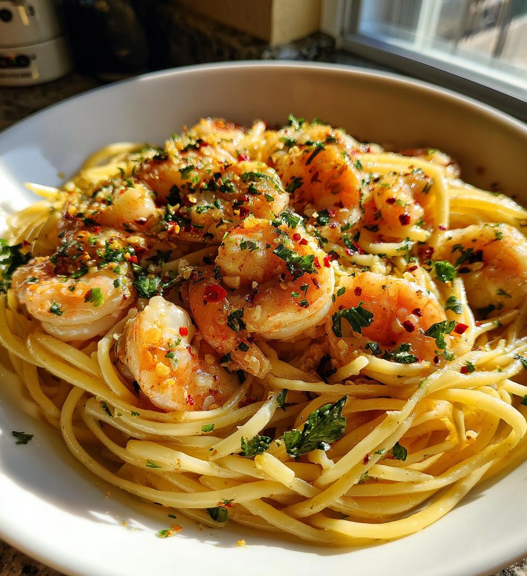 garlic shrimp pasta
