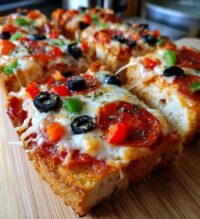 garlic toast pizzas