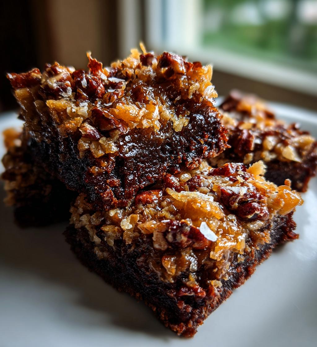 german chocolate brownies - detail 1