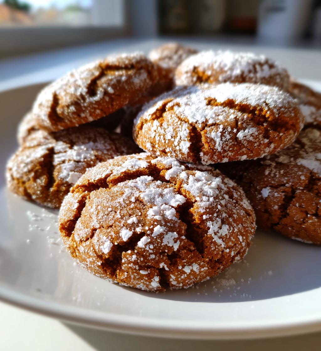 gingerbread crinkle cookies - detail 1