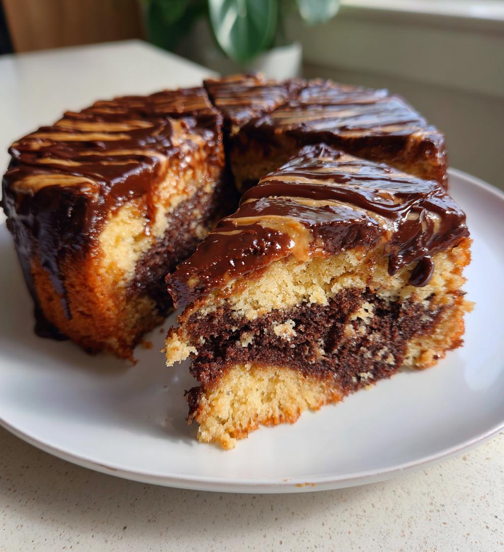 gooey chocolate peanut butter cake