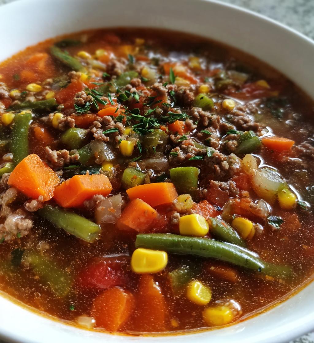 grandmas hamburger vegetable soup