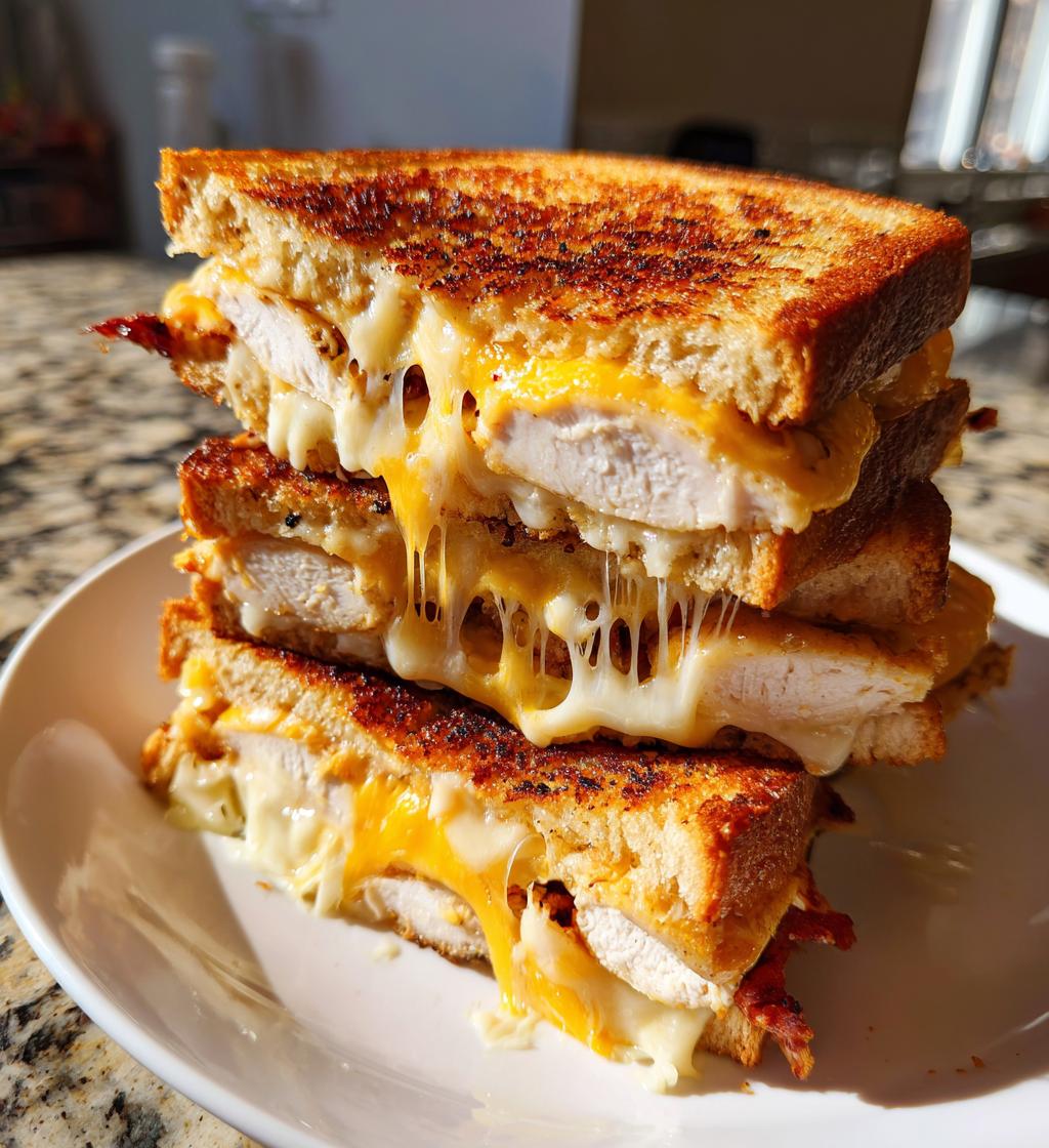 grilled chicken three cheese sandwich