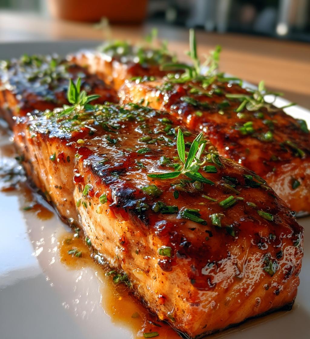 grilled salmon with dijon mustard sauce - detail 1