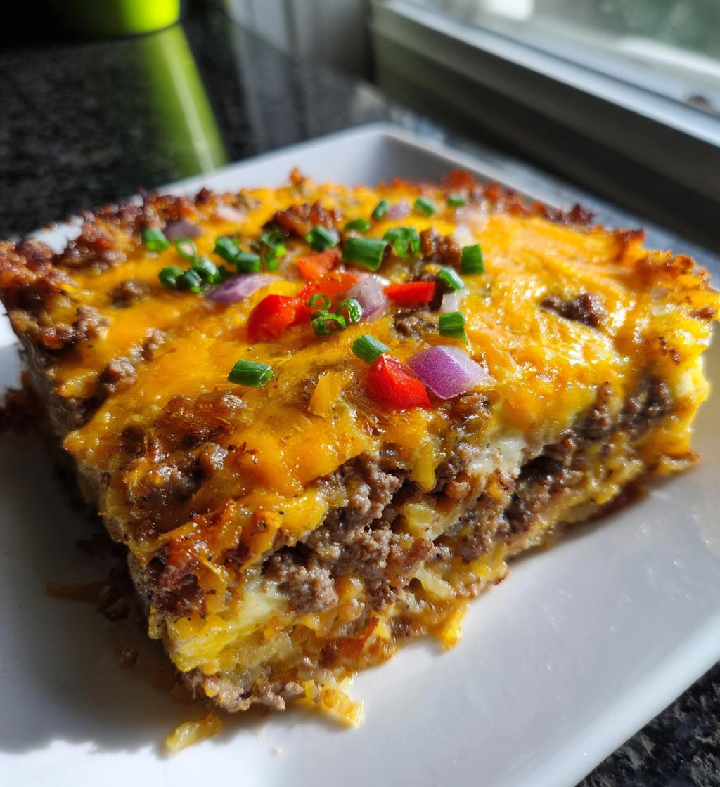 hamburger hash brown casserole - detail 1