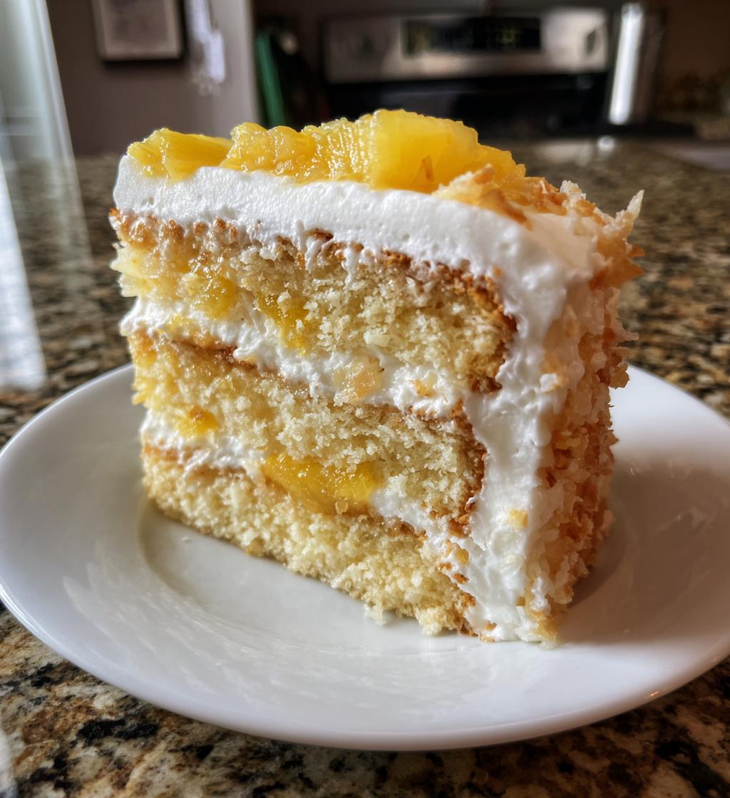 hawaiian wedding cake with whipped cream cheese frosting