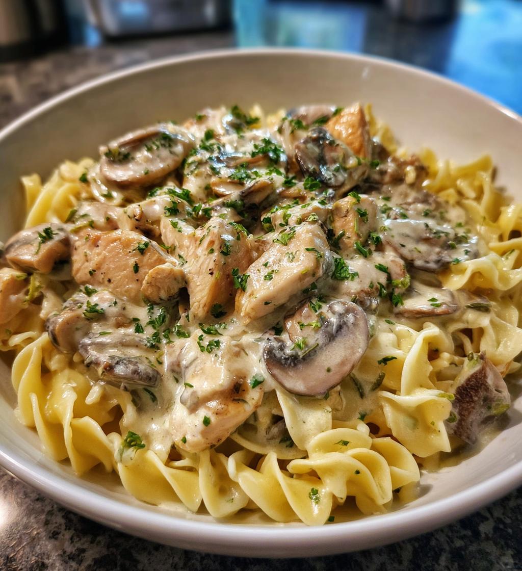 homemade chicken stroganoff