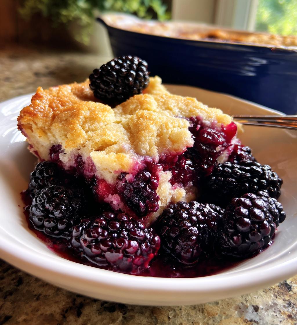 homemade kentucky blackberry cobbler