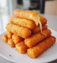 homemade mozzarella sticks crispy and cheesy delight