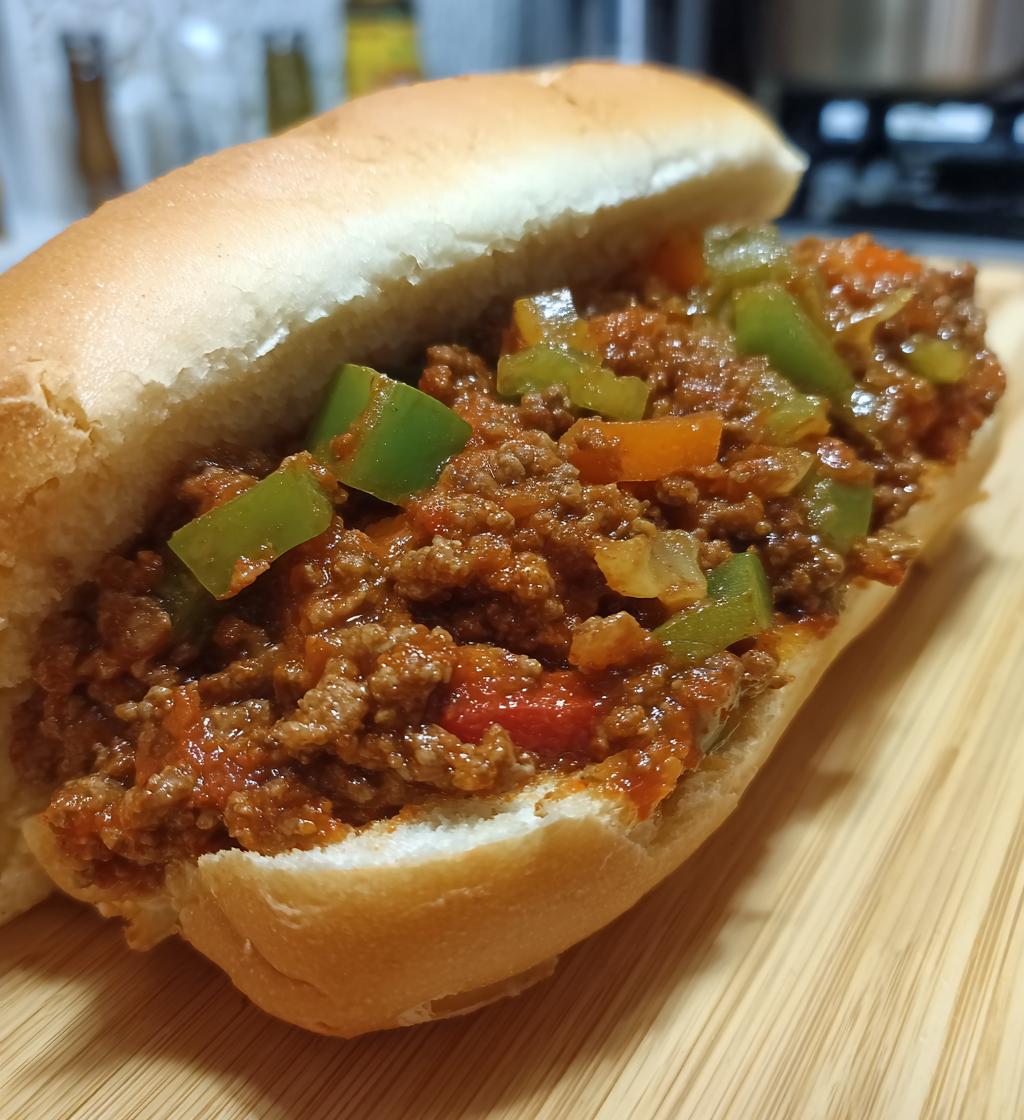 homemade sloppy joes - detail 1