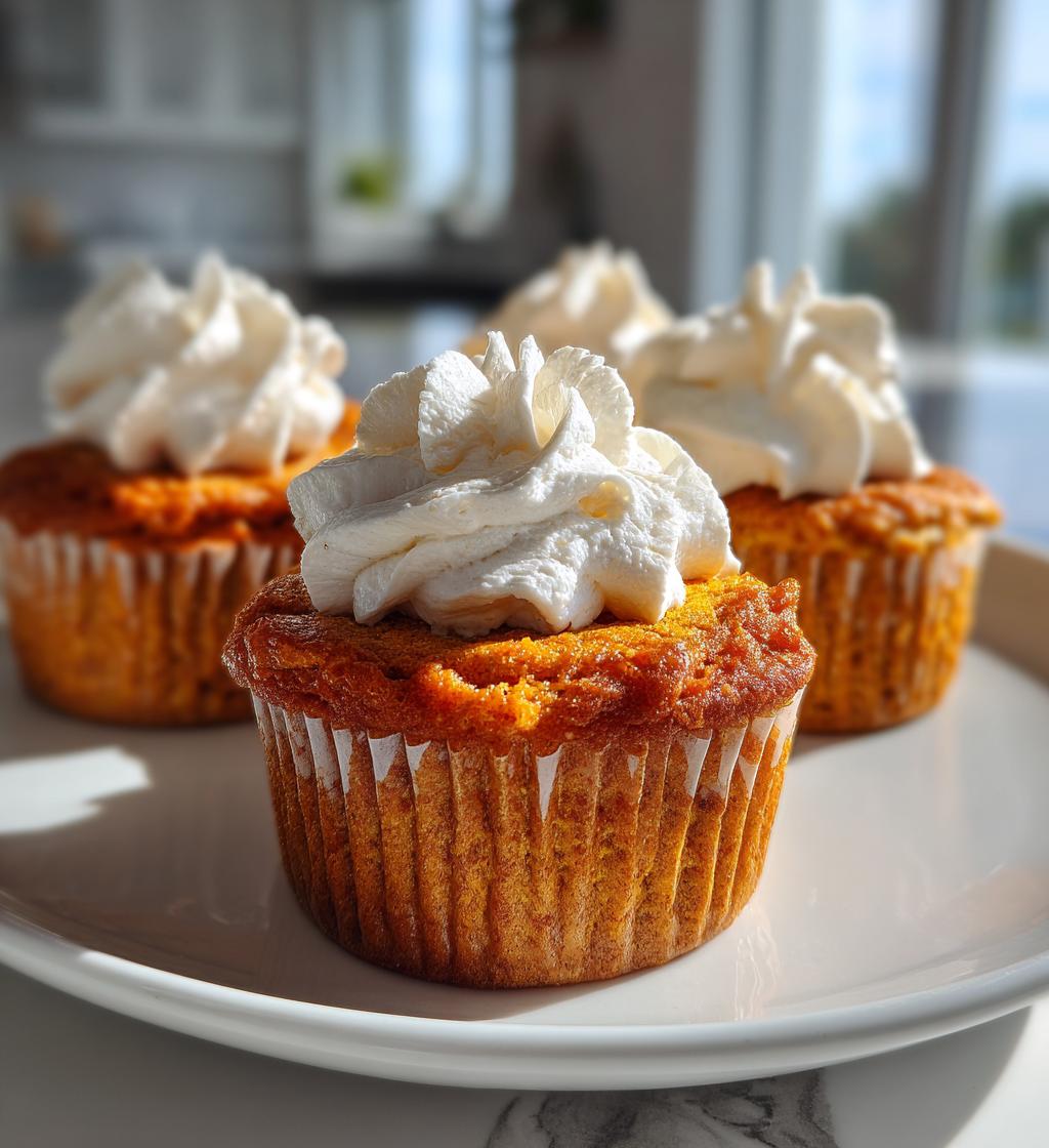 impossible pumpkin pie cupcakes - detail 1