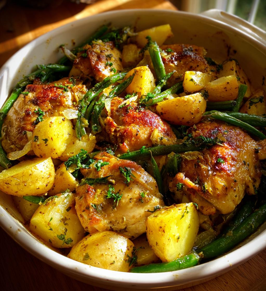 italian chicken potato and green bean bake 2