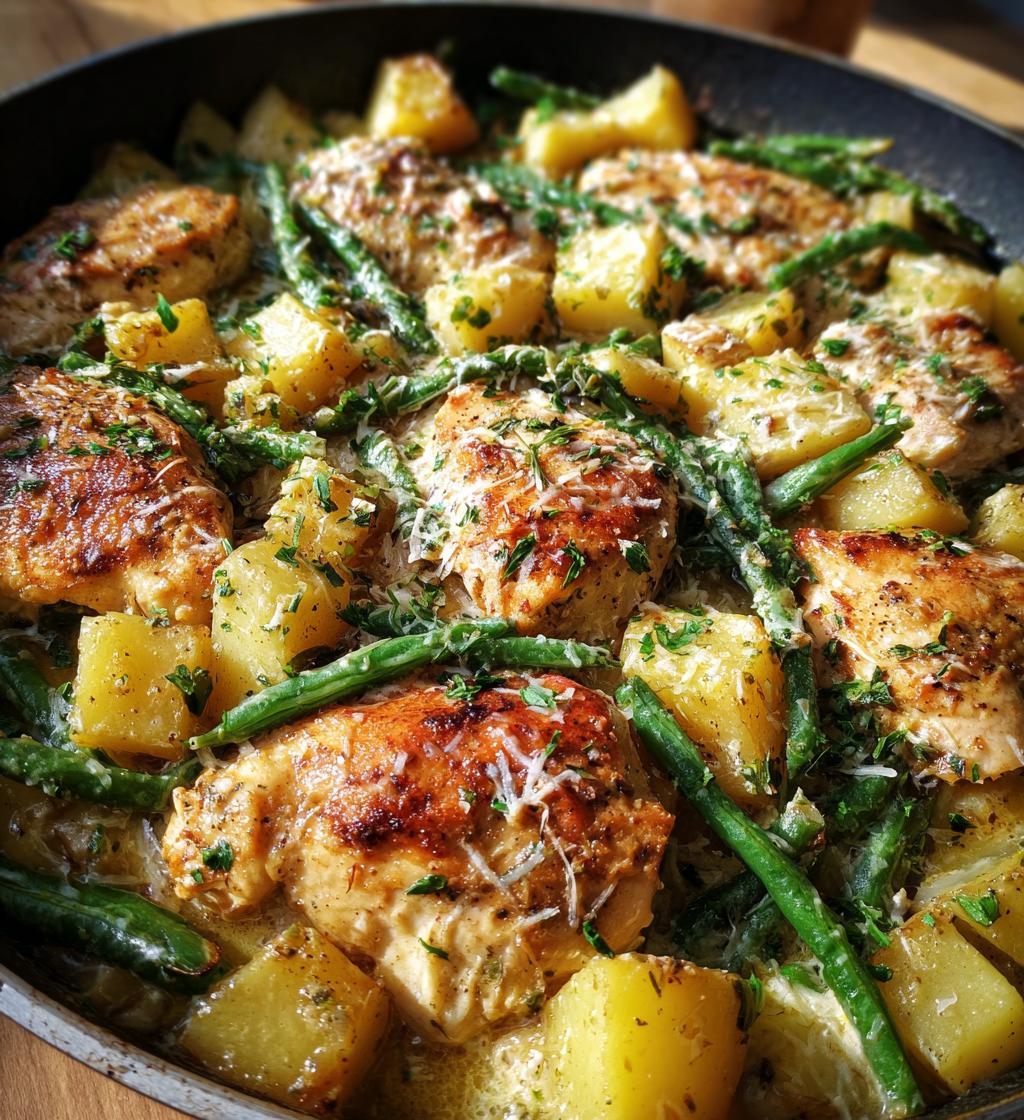 italian chicken potato and green bean bake