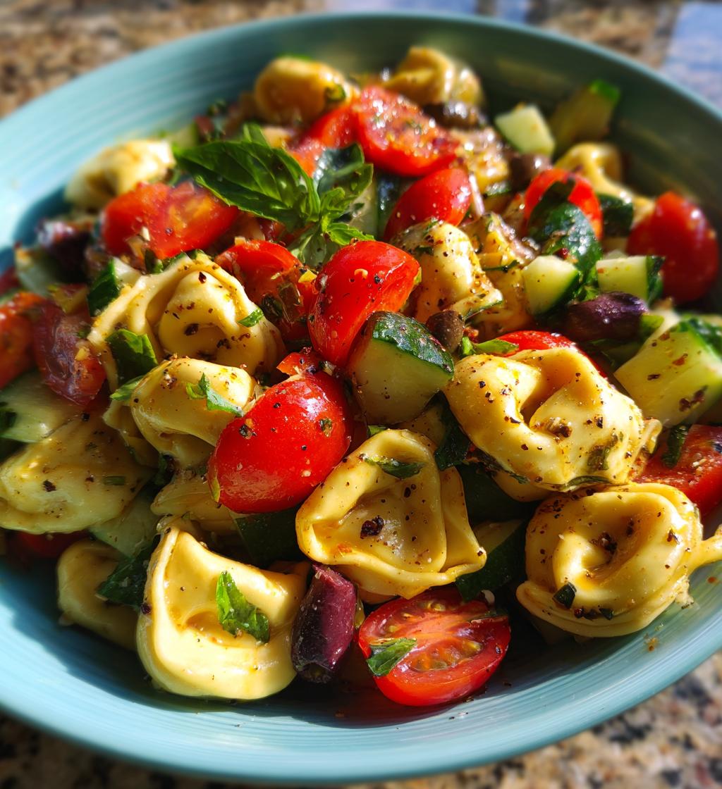 italian pasta salad recipe with cheese tortellini