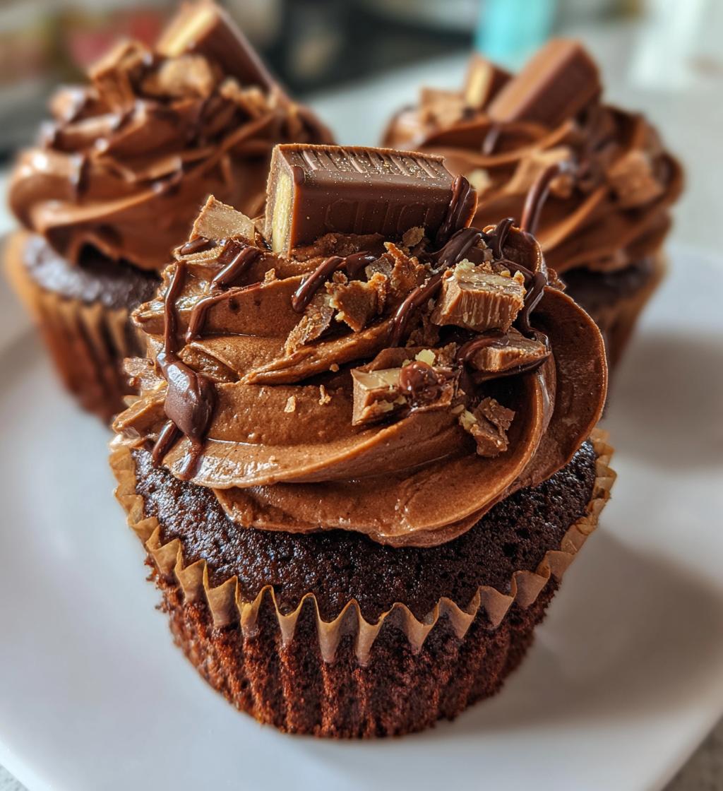 kinder bueno cupcakes