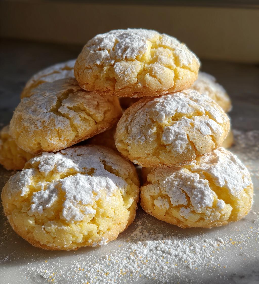 lemon gooey butter cookies - detail 1