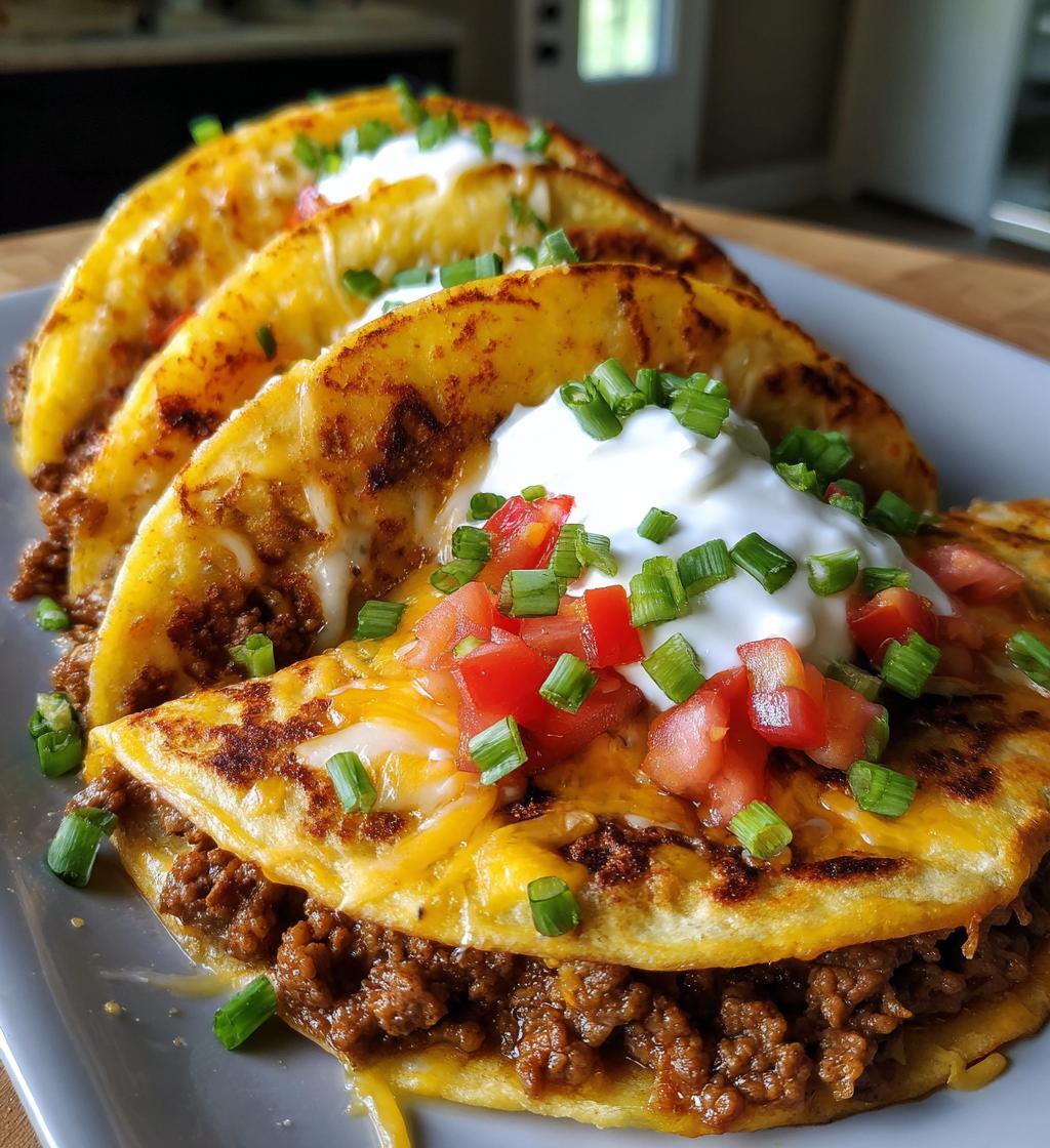 loaded cheesy pocket tacos - detail 1