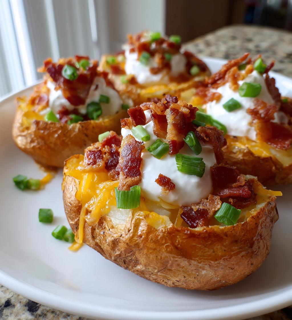 loaded sliced baked potatoes