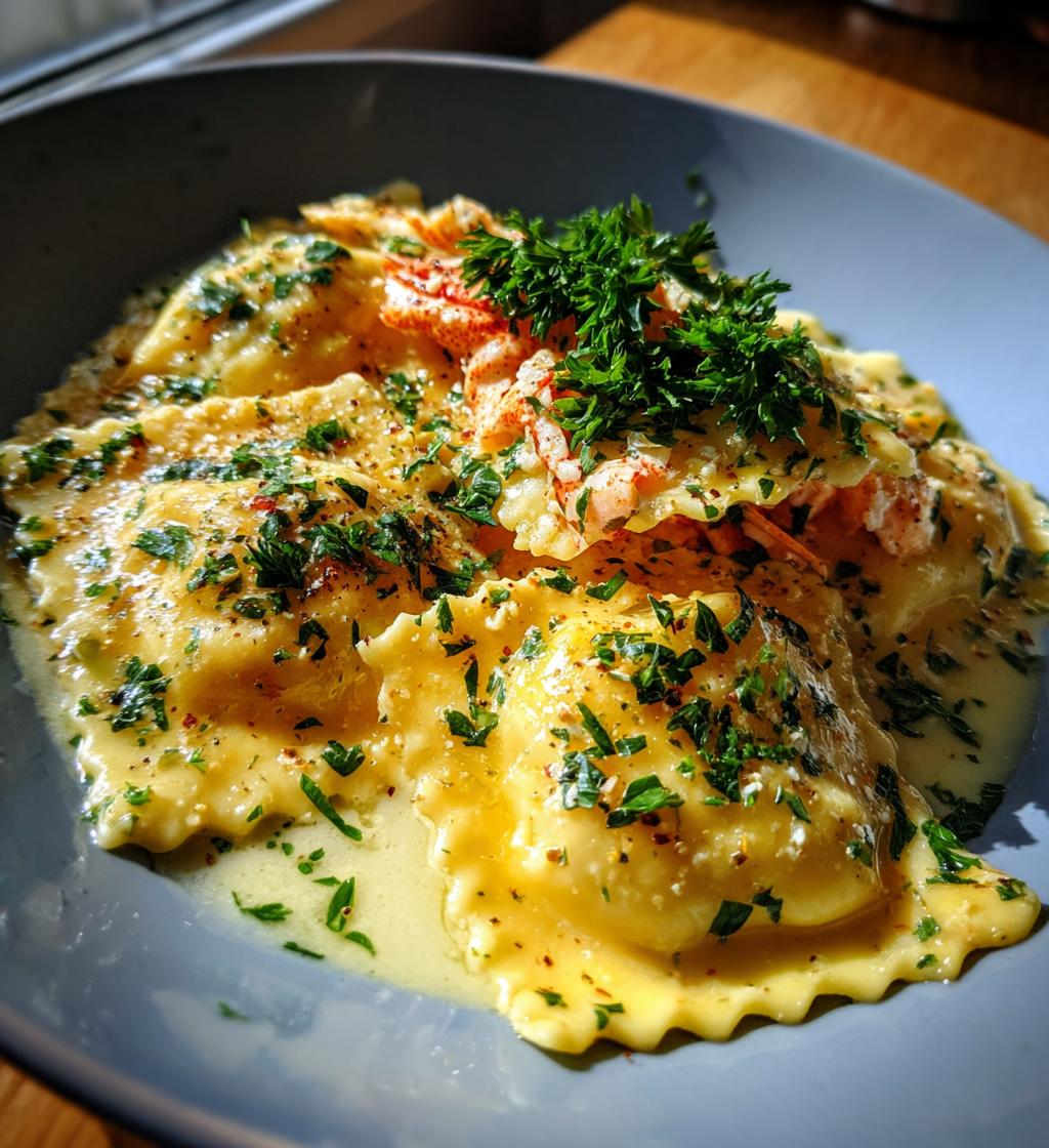 lobster ravioli with lemon butter sauce recipe