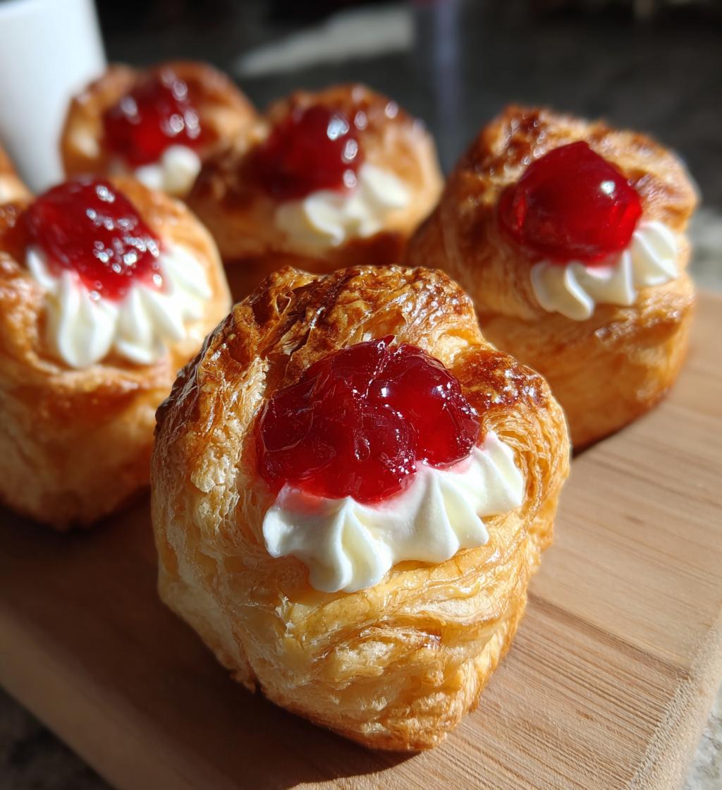 mini cherry cheese danishes