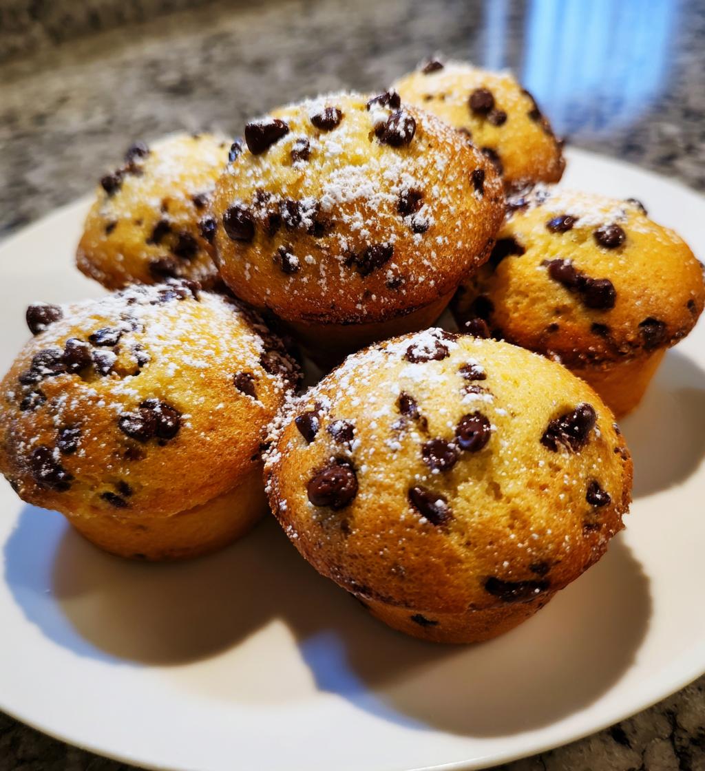 mini chocolate chip muffins - detail 1