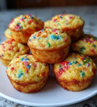 mini funfetti cake muffins