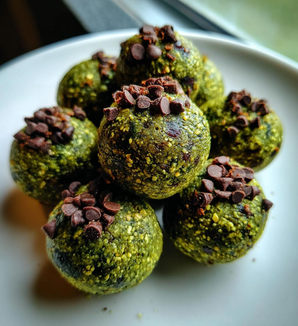 mint chocolate chip protein balls