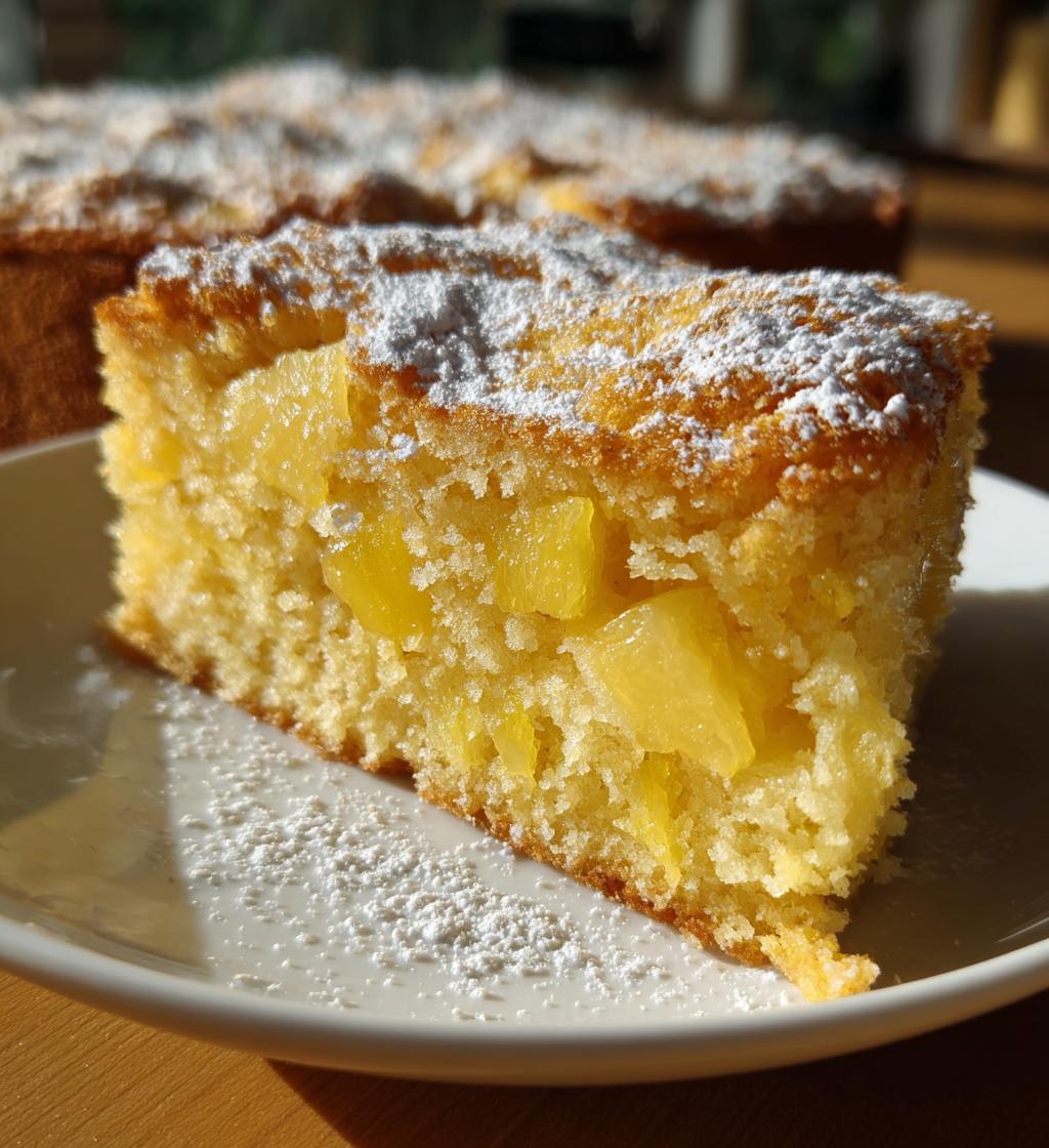 moist pineapple cake