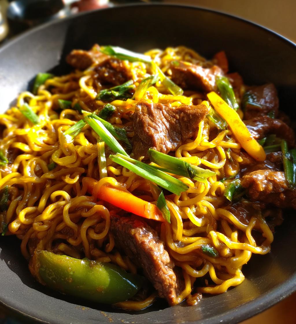 mongolian beef noodles