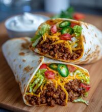 nacho cheese beef wrap