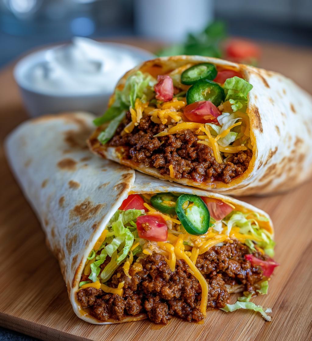 nacho cheese beef wrap