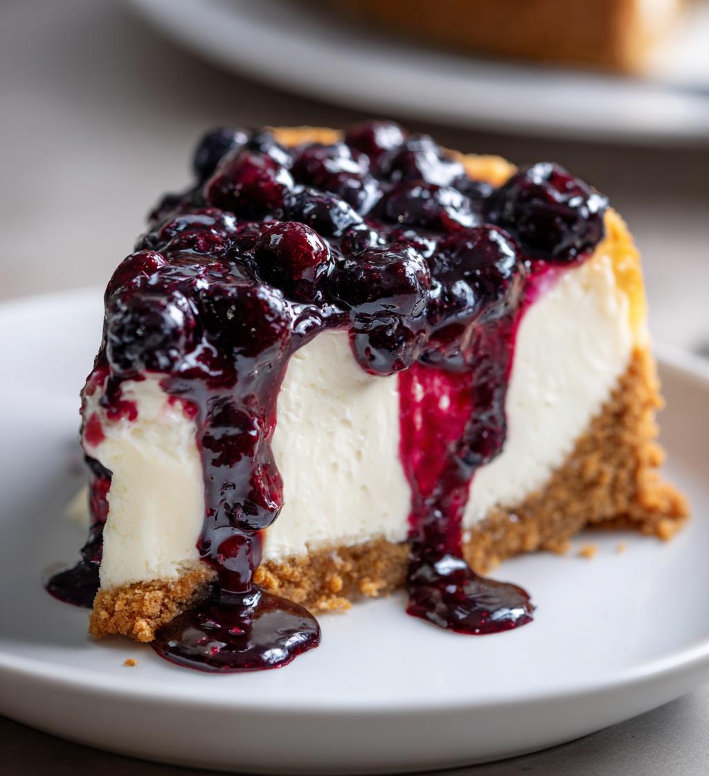 no bake blueberry cheesecake - detail 1
